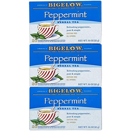 Bigelow Tea, 20 Bags - Purely Peppermint (3 Pack)