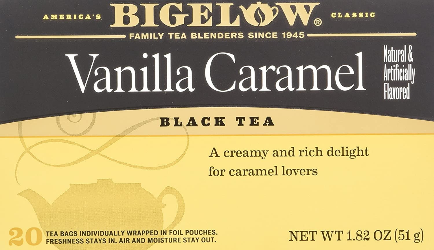 Bigelow Tea Black Tea Vanilla Caramel 20 Tea Bags