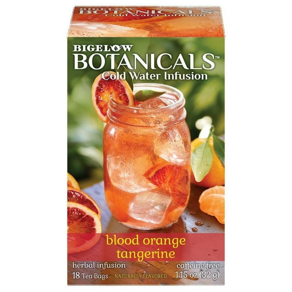 Bigelow Tea Botanicals Caffeine Free Cold Water Infusion Blood Orange Tangerine - 18 Tea Bags
