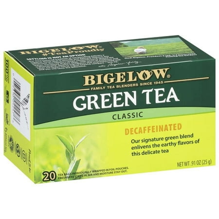 Bigelow Tea Classic Green Tea, Decaffeinated, 20 Count (Pack of 6), 120 Total Tea Bags