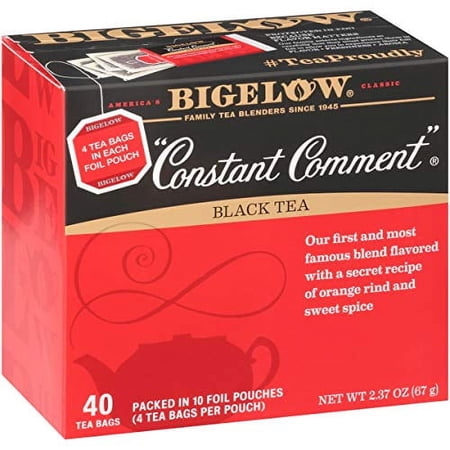 Bigelow Constant Comment Black Tea Bags, 40 Count Box (Pack of 6) Caffeinated Black Tea, 240 Tea Bags Total