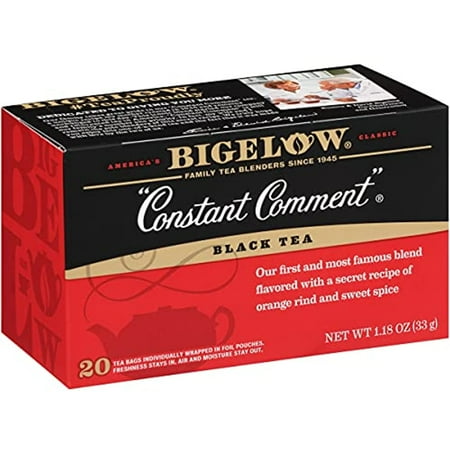 Bigelow Tea Constant Comment Black Tea, Caffeinated Tea, 20 Count Box (Pack of 6), 120 Total Tea Bags