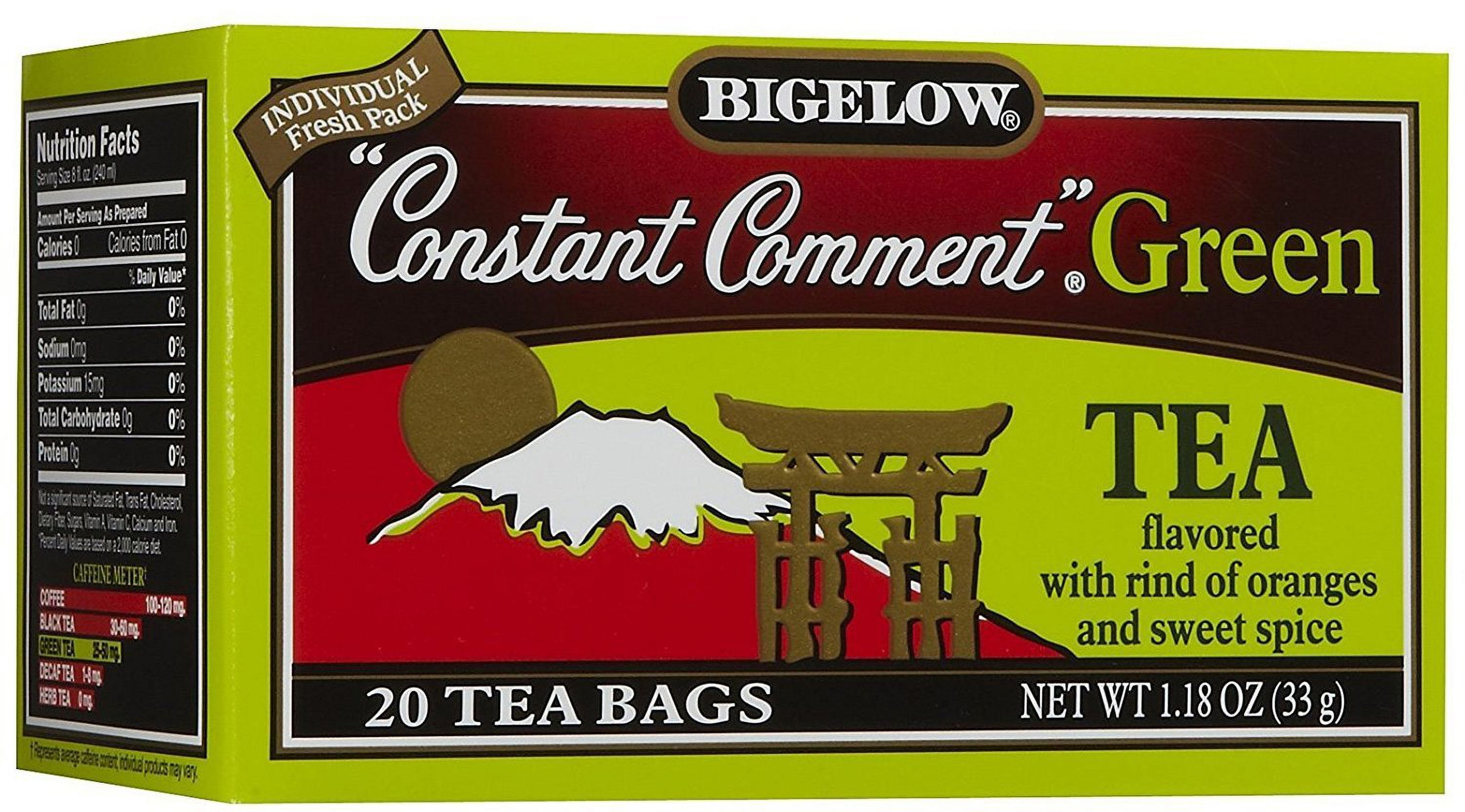 Bigelow Tea Constant Comment Green Tea -- 20 Tea Bags Packaging May ...