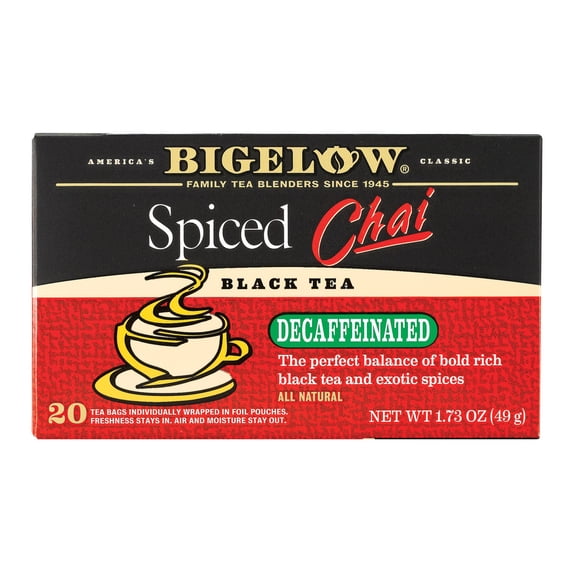 Bigelow Tea Decaf Chai Spiced, 20 CT (Pack of 6)