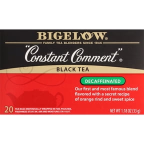 Bigelow Tea Decaffeinated Constant Comment Black Tea Bags, 20 Count