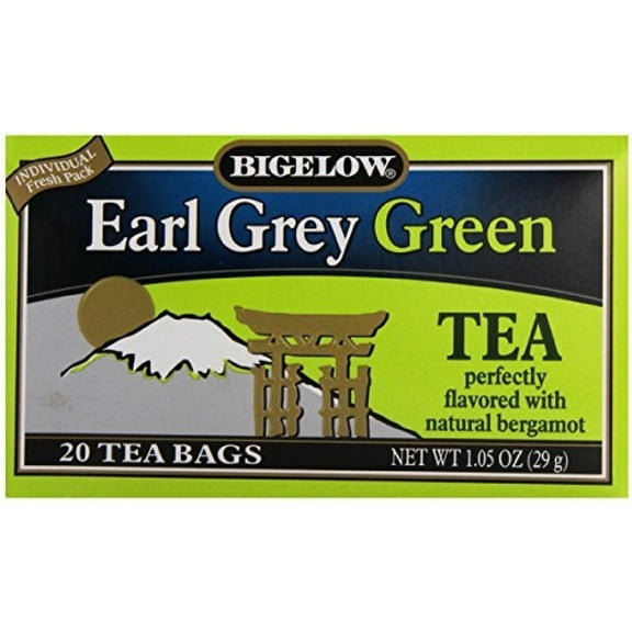 Bigelow Tea Earl Grey Green Tea 20 Tea Bags (Pack of 3)
