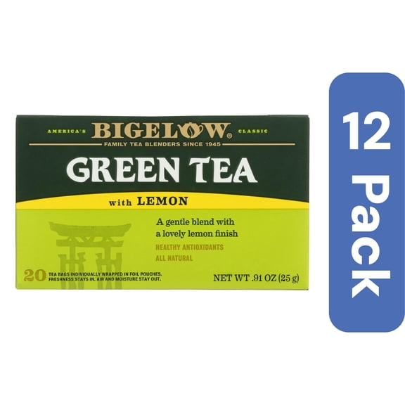 Bigelow Tea Green Lemon 20 Bags 0.91 oz (Pack Of 12)