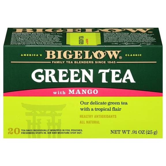 Bigelow Tea Green Mango 20 Bags 0.91 oz (Pack Of 12)