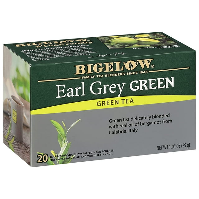 Bigelow Tea Green Tea Earl Grey - 20 Tea Bags Pack of 2