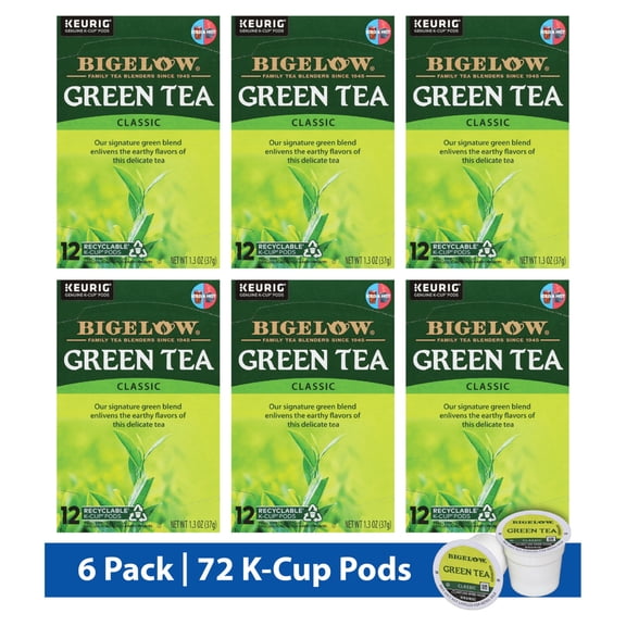 (6 pack) Bigelow Green Tea, Keurig K-Cup Tea Pods, 12 Count