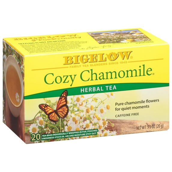 Bigelow Tea Herbal Tea Caffeine Free Cozy Chamomile 20 Tea Bags Pack of 2