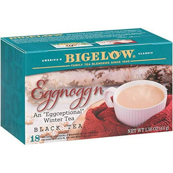 Bigelow Tea Kosher Eggnoggn Black Tea Bags, 108 Ct (6 Boxes of 18)