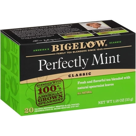 Bigelow Tea Perfectly Mint Classic -- 20 Tea Bags Pack of 2