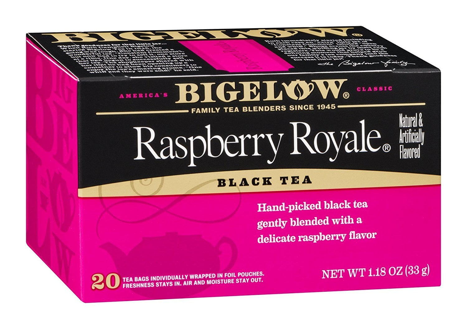 Bigelow Tea Raspberry Royale 20 Bags (Pack Of 12) - Walmart.com