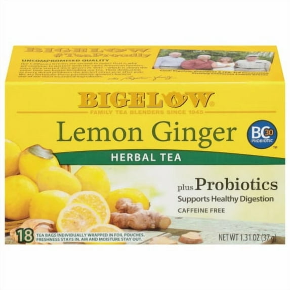 Bigelow Tea, Tea Herb Plus Lemon Ginger (Caffeine Free), 18 Count