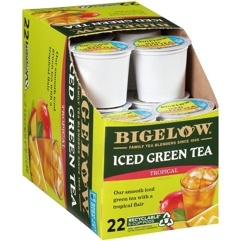 Tropical Iced Green Tea, K-Cup, 0.10 oz, 22/Box Tropical Iced Green Tea, K-Cup, 0.10 oz, 22/Box