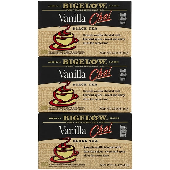 Bigelow Vanilla Chai Tea Bags - 20 Ct - 3 Pk