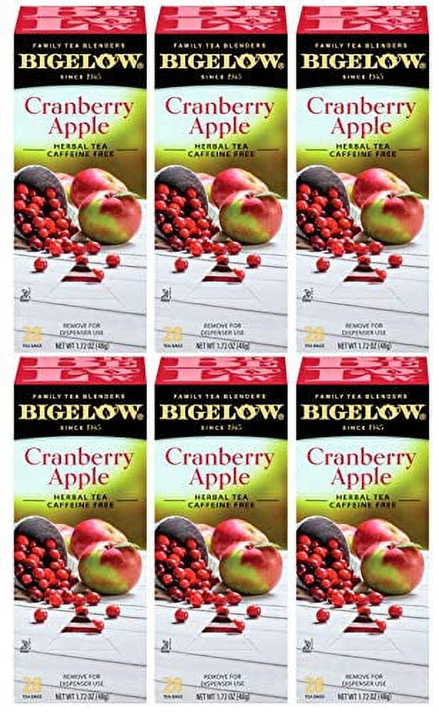 Bigelowcranberry Apple Herbal Tea Bags 28-Count Boxes (Pack Of 6) Cranberry Apple Hibiscus Flavored Herbal Tea Bags All Natural Non-Gmo