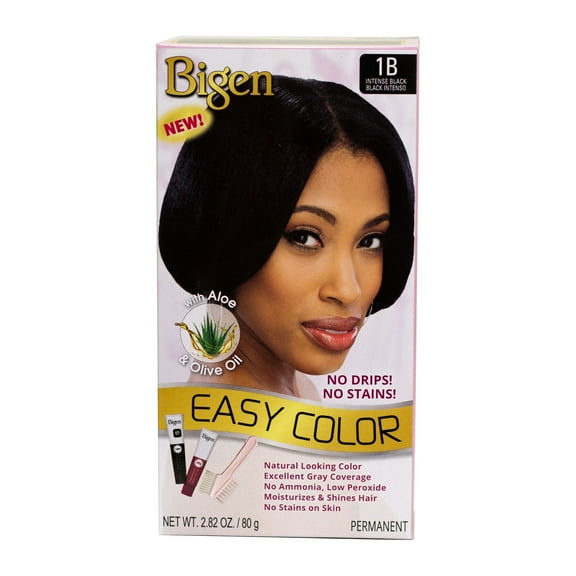 Bigen Easy Women  Permanent Hair Color Intense Black 1B , 2.82 oz
