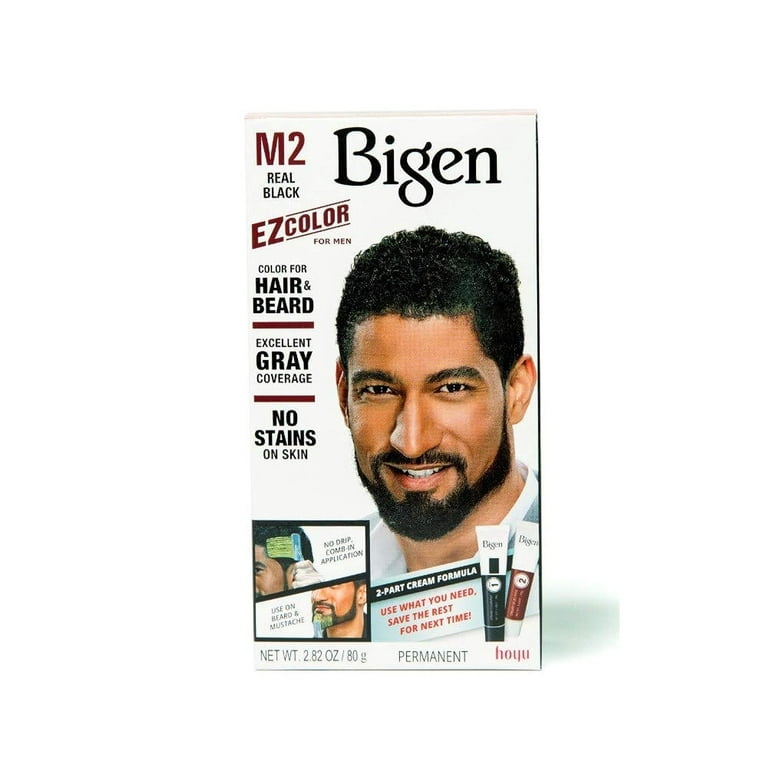 Bigen Ez Color For Men, M2 Real Black Easy Comb In Applicator, 1
