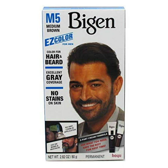 Bigen Ez Color For Men M5 Medium Brown Kit, 1 Ct, 3 Pack