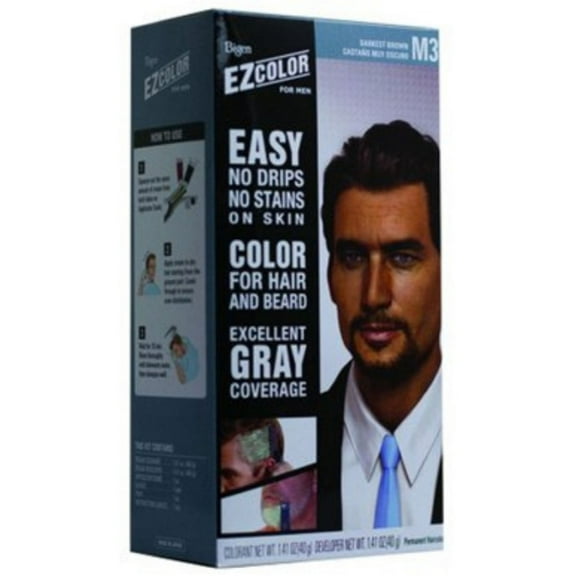 Bigen Ez Color For Men, Real Darkest Brown 1 ea (Pack of 4)