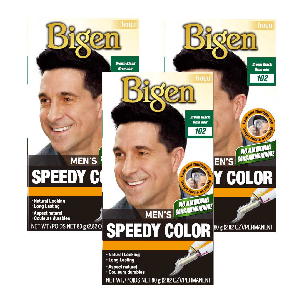 Bigen Men’s Speedy Color 102 Brown Black - 3 Pack - Walmart.com