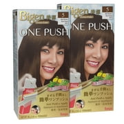 Bigen One Push 5 بني داكن - 2 Pack