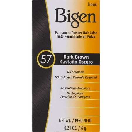 Bigen Permanent Powder Dark Brown 57 Hair Color, .21 oz., Unisex, Adult, All Hair Types
