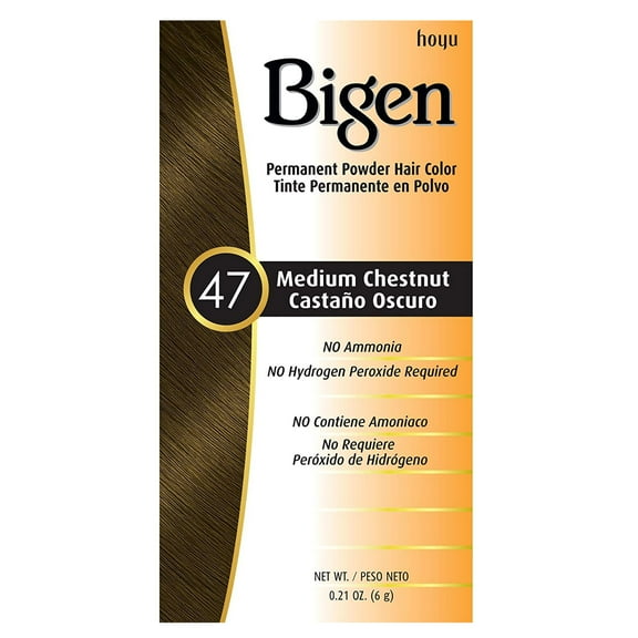 Bigen Permanent Powder Hair Color 47 Medium Chestnut 0.21 Oz., Pack of 2