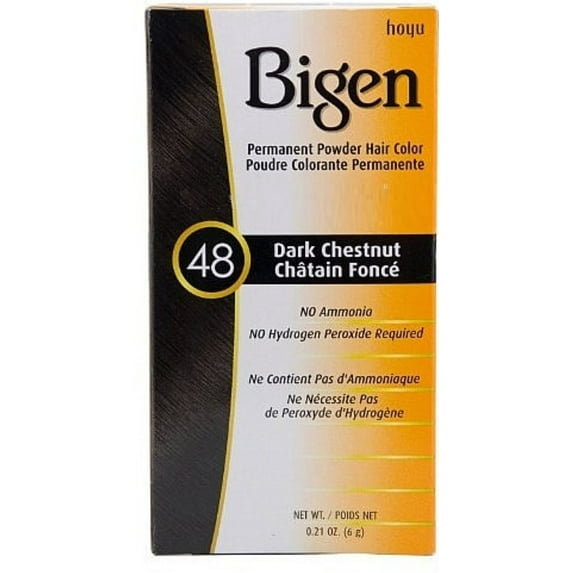 Bigen Permanent Powder Hair Color 48 Dark Chestnut 1 ea (Pack of 4)