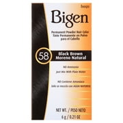 Bigen Permanent Powder Hair Color 58 Black Brown 1 ea