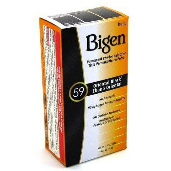 Bigen Permanent Powder Hair Color 59 Oriental Black 1 ea (Pack of 2)