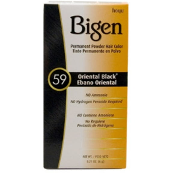 Bigen Permanent Powder Hair Color 59 Oriental Black 1 ea (Pack of 3)