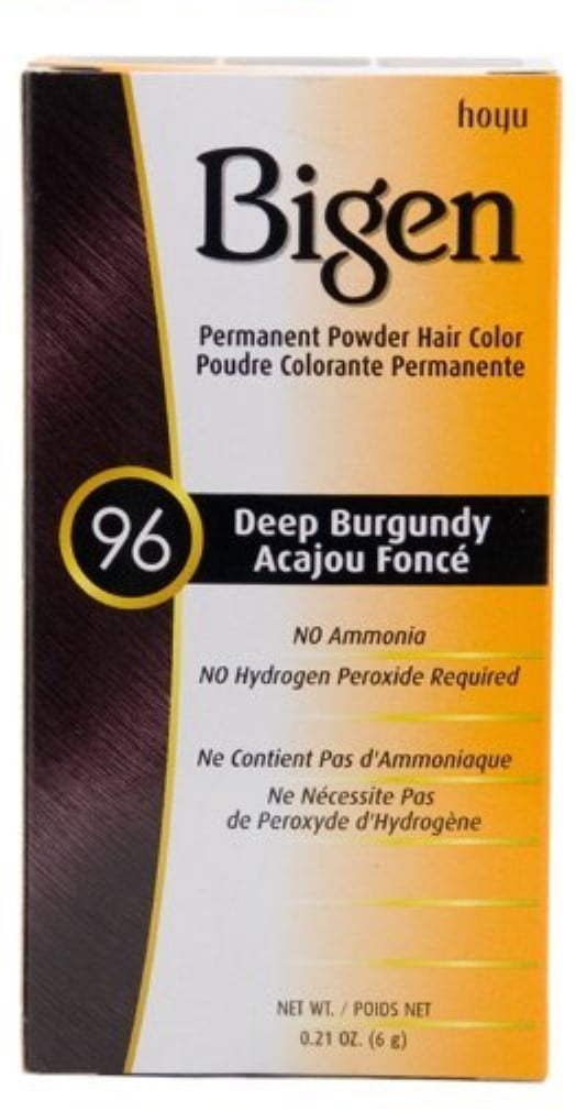 Bigen Permanent Powder Hair Color 96 Deep Burgundy 1 ea 0.21 oz (Pack of 6)