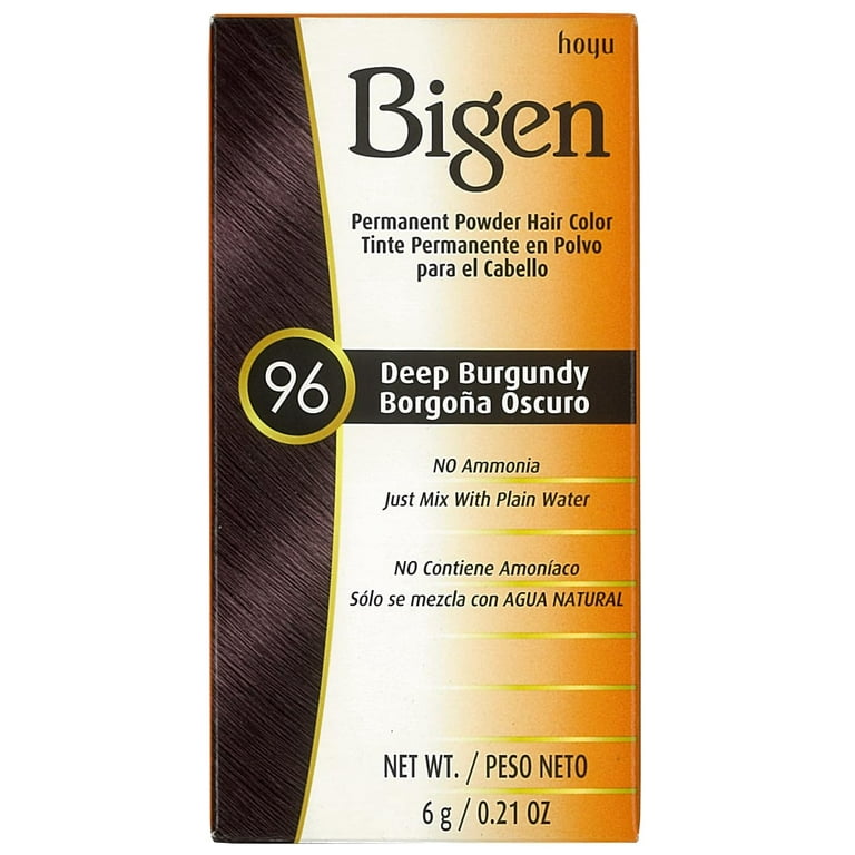 Bigen Permanent Powder Hair Color 96 Deep Burgundy 1 ea (Pack of 3