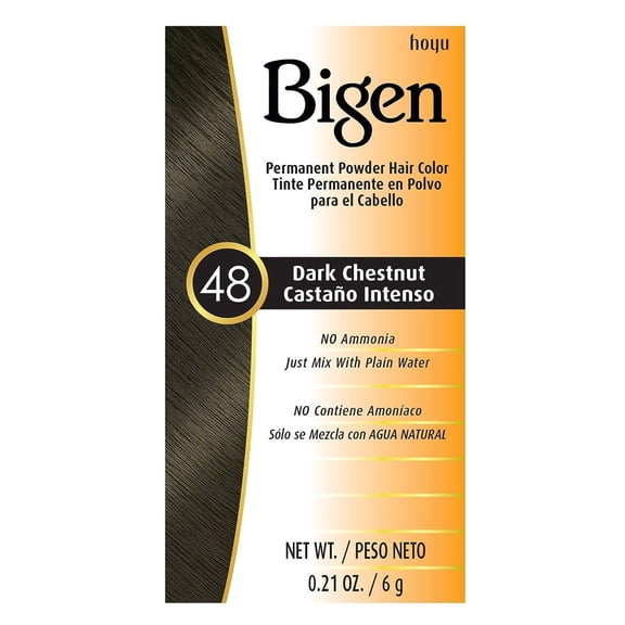 Bigen Permanent Powder Hair Color  Dark Chestnut 48  0.21 oz