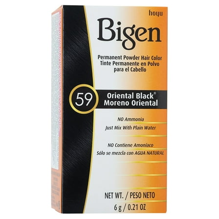 Bigen Permanent Powder Hair Color, Oriental Black 59, Unisex, Adult