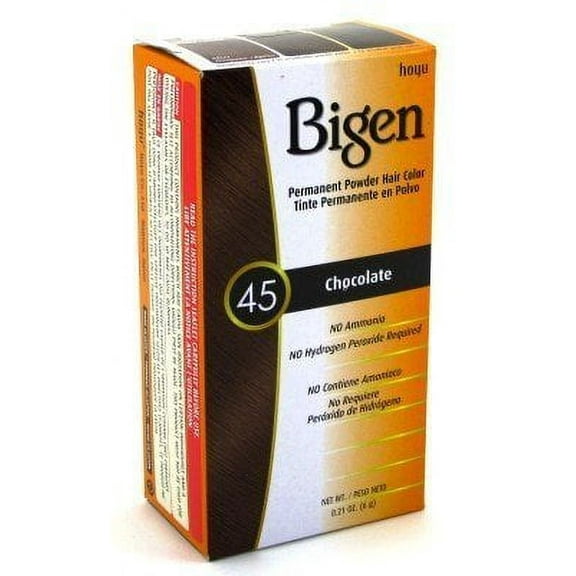 Bigen Powder Hair Color #45 Chocolate .21 oz (3-Pack)