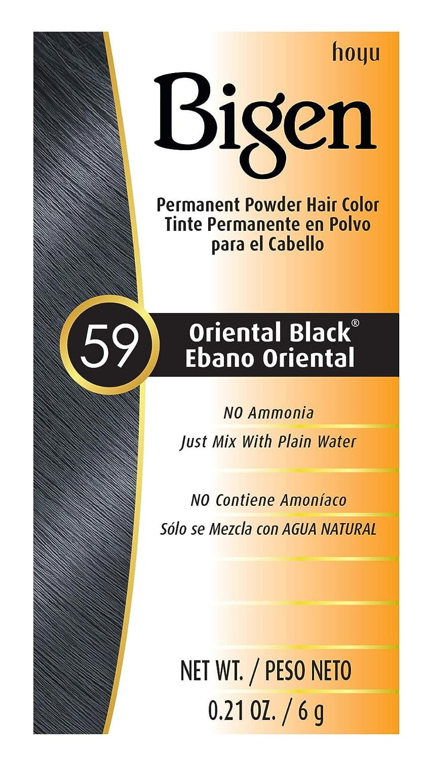Bigen Powder Hair Color #59 Oriental Black 0.21oz (Pack of 3)