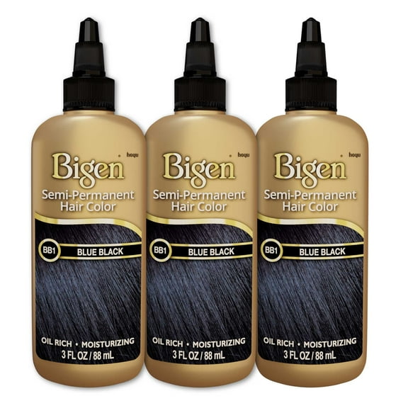 Bigen Semi-Permanent Hair Color BB1 Blue Black 3-Pack