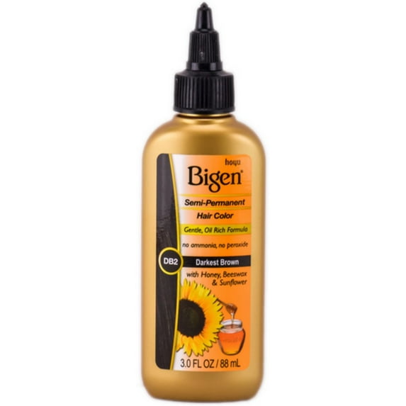 Bigen Semi Permanent Hair Color #Db2 Darkest Brown, 3 oz (Pack of 2)