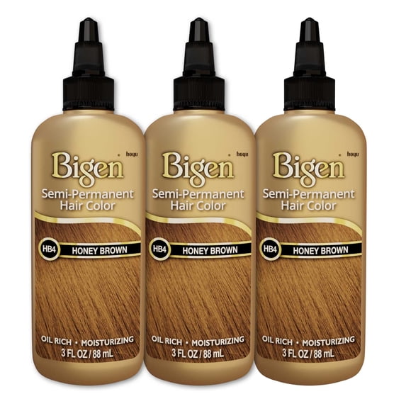 Bigen Semi-Permanent Hair Color HB4 Honey Brown 3-Pack