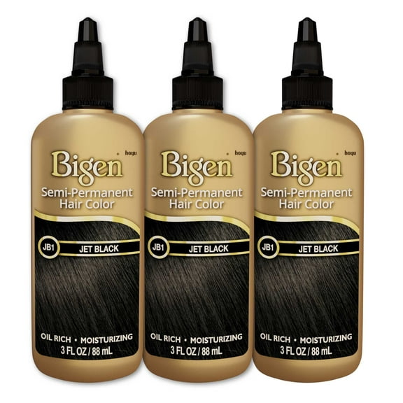 Bigen Semi-Permanent Hair Color JB1 Jet Black 3-Pack