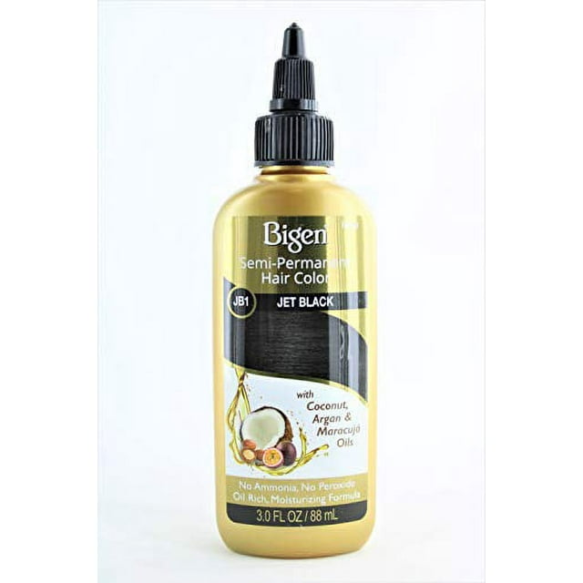 Bigen Semi Permanent Hair Color, Jet Black, 1 Count