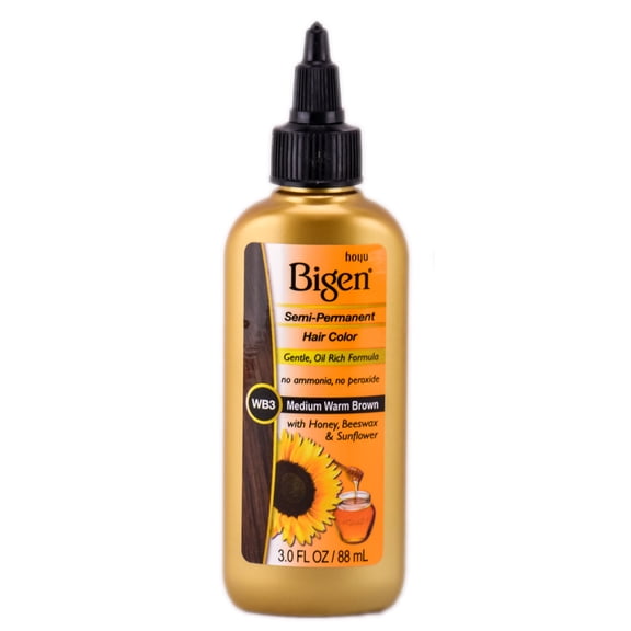 Bigen Semi Permanent Hair Color, Medium Warm Brown, 3 oz., Unisex, Adult