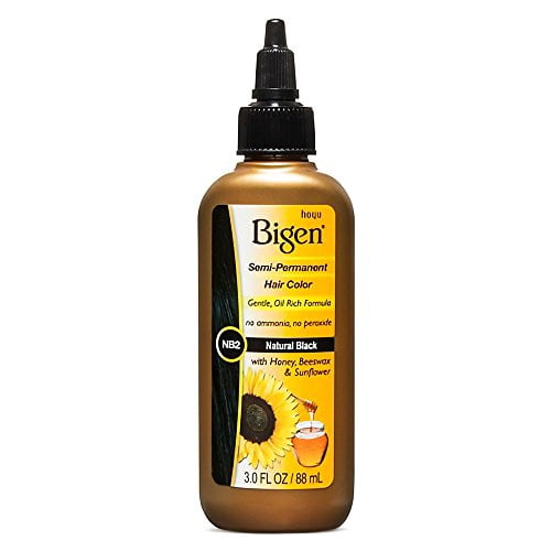 Bigen Semi Permanent Hair Color, Natural Black, 3 Fl Oz (BSPNB2