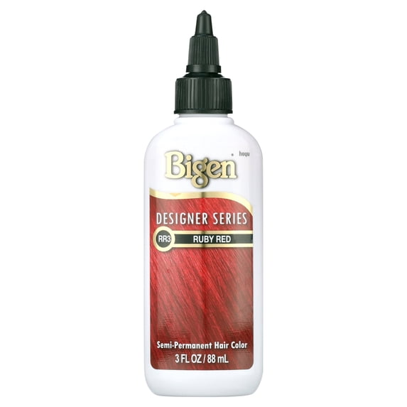 Bigen Semi Permanent Hair Color, RR3 Intense Ruby Red, 3 fl oz., Unisex