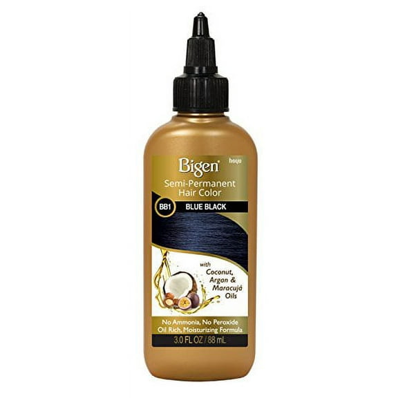 Bigen Semi-Permanent Haircolor #Bb1 Blue Black 3 Ounce (88ml) (6 Pack)