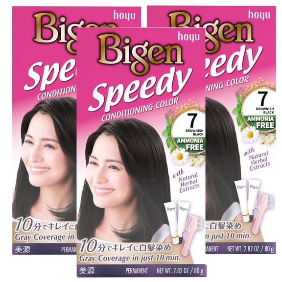 Bigen Speedy Conditioning Color Kit: 7 Brownish Black - 3 Pack